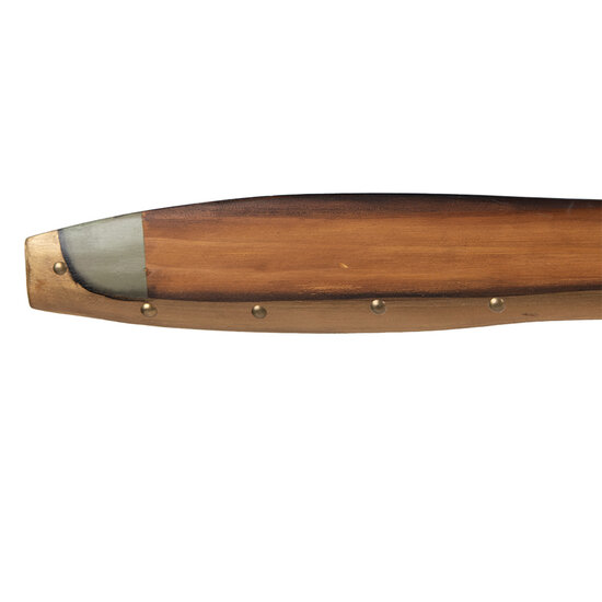 Clayre &amp; Eef   | Decoratie Propeller Bruin Goudkleurig 12x3x120 cm | 5H0724