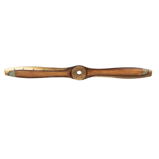 Clayre &amp; Eef   | Decoratie Propeller Bruin Goudkleurig 12x3x120 cm | 5H0724