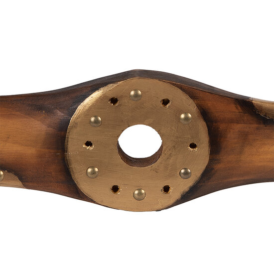 Clayre &amp; Eef   | Decoratie Propeller Bruin Goudkleurig 12x3x120 cm | 5H0724