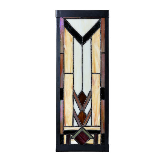 Clayre & Eef | Wandlamp Tiffany Beige Bruin 14x16x40 cm E27/max 1x100W | 5LL-6364