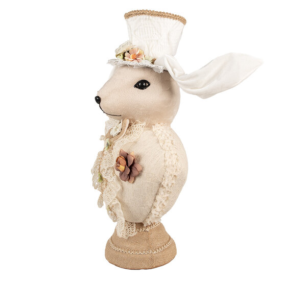 Clayre &amp; Eef   | Decoratie Beeld Konijn Beige 24x17x50 cm | 65934