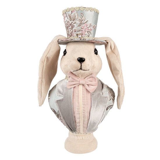 Clayre &amp; Eef   | Decoratie Beeld Konijn Beige 18x15x38 cm | 65935