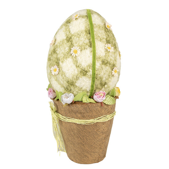 Clayre & Eef | Decoratie Beeld Ei Groen ø 20x43 cm | 65947