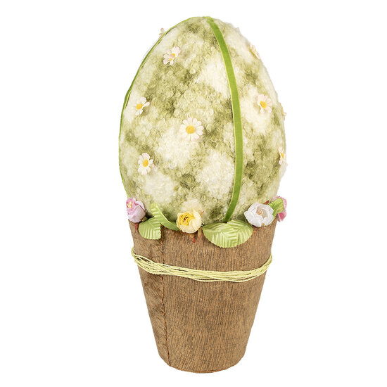 Clayre & Eef | Decoratie Beeld Ei Groen ø 20x43 cm | 65947