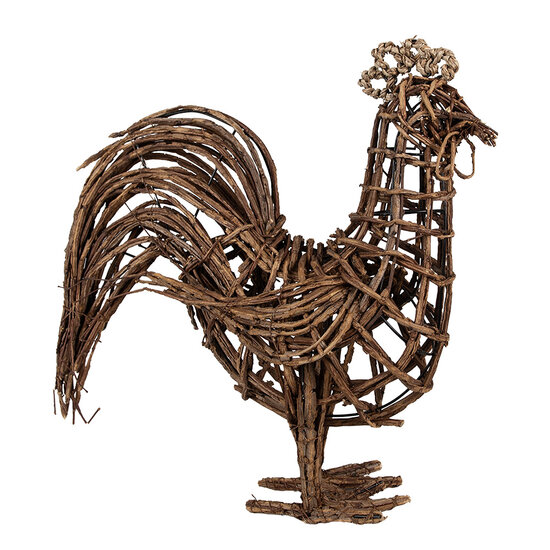 Clayre &amp; Eef   | Decoratie Beeld Kip Bruin 34x15x39 cm | 65965