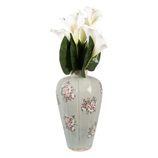 Clayre & Eef | Vaas Grijs Roze ø 24x40 cm | 6CE1970L