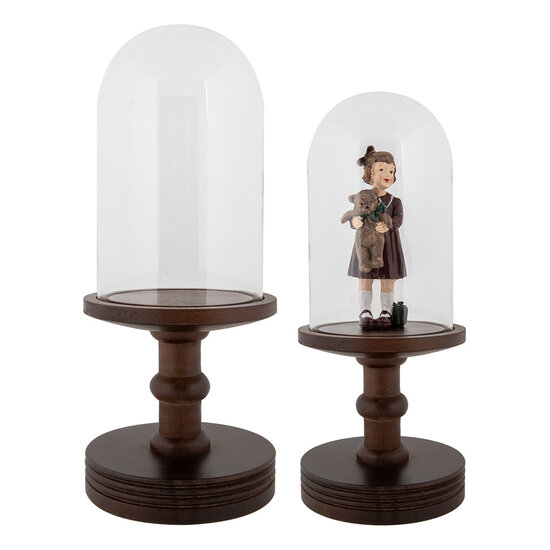 Clayre &amp; Eef   | Stolp Transparant Bruin &oslash; 17x40 cm | 6GL5060CH