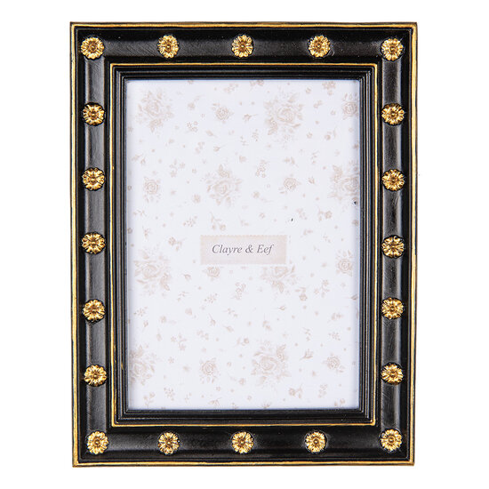Clayre &amp; Eef   | Fotolijst Zwart Goudkleurig 18x2x23 cm / 13x18 cm | 2F1205