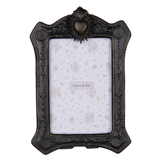 Clayre & Eef | Fotolijst Zwart Goudkleurig 15x3x22 cm / 10x15 cm | 2F1216