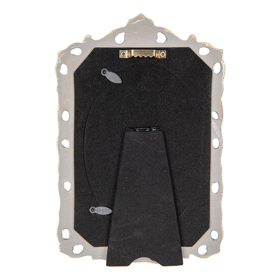 Clayre & Eef | Fotolijst Grijs Goudkleurig 15x2x23 cm / 10x15 cm | 2F1221