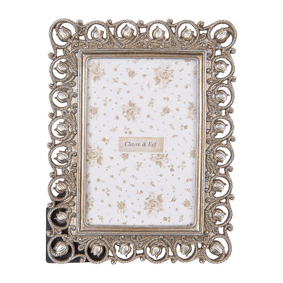 Clayre & Eef | Fotolijst Zilverkleurig 16x2x21 cm / 10x15 cm | 2F1249