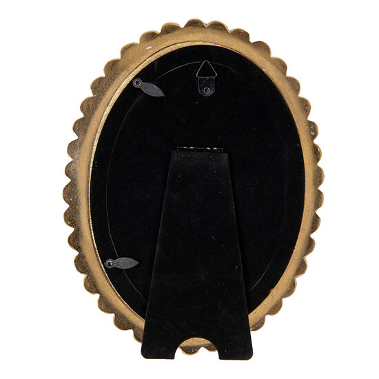 Clayre & Eef | Fotolijst Wit Goudkleurig 16x3x20 cm / 10x15 cm | 2F1251