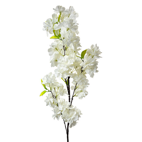 Clayre &amp; Eef   | Decoratie tak met bloemen Wit Bruin 20x8x104 cm | 5PL0156