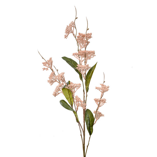 Clayre &amp; Eef   | Decoratie tak met bloemen Roze Groen 8x6x80 cm | 5PL0164P