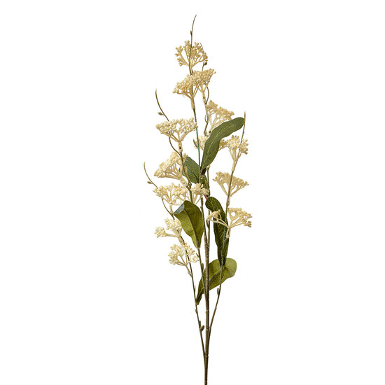 Clayre & Eef | Decoratie tak met bloemen Beige Groen 8x6x80 cm | 5PL0164Y