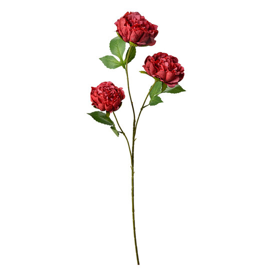 Clayre & Eef | Decoratie tak met bloemen Rood Groen 12x8x80 cm | 5PL0166R