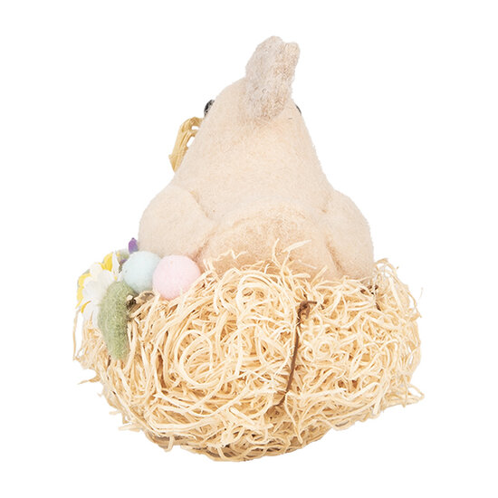 Clayre &amp; Eef   | Decoratie Kip Beige 10x11x13 cm | 65958