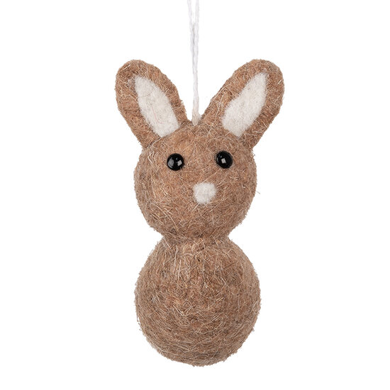 Clayre &amp; Eef   | Decoratie Hanger Konijn Bruin Beige 6x7x12 cm | 65960
