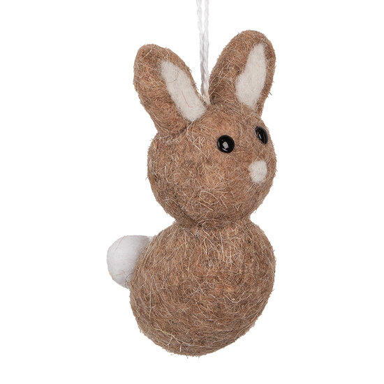 Clayre &amp; Eef   | Decoratie Hanger Konijn Bruin Beige 6x7x12 cm | 65960