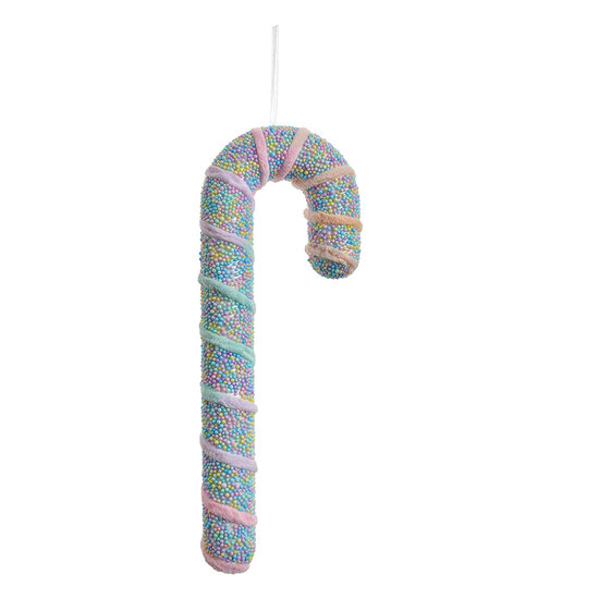 Clayre &amp; Eef   | Kerstdecoratie Hanger Zuurstok Roze Meerkleurig 13x5x34 cm | 66101L