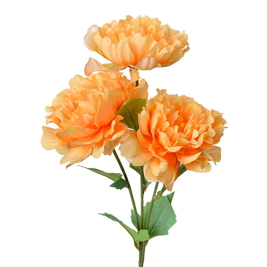 Clayre & Eef | Kunstbloem Oranje Groen 15x10x61 cm | 6PL0375