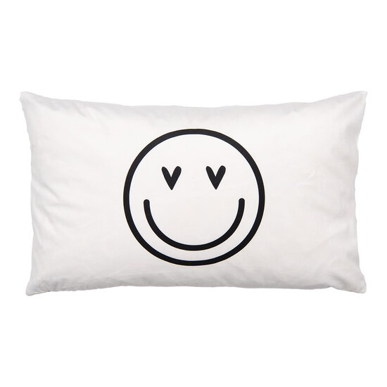 Clayre & Eef | Kussenhoes Zwart Wit 30x50 cm | BHS36-3