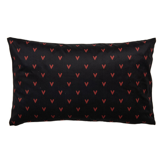 Clayre &amp; Eef   | Kussenhoes Wit Zwart 30x50 cm | BHS36-4