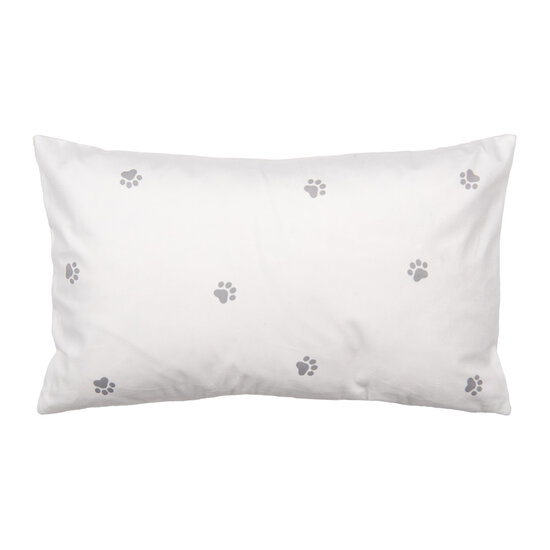 Clayre &amp; Eef   | Kussenhoes Wit Zwart 30x50 cm | PWS36-1