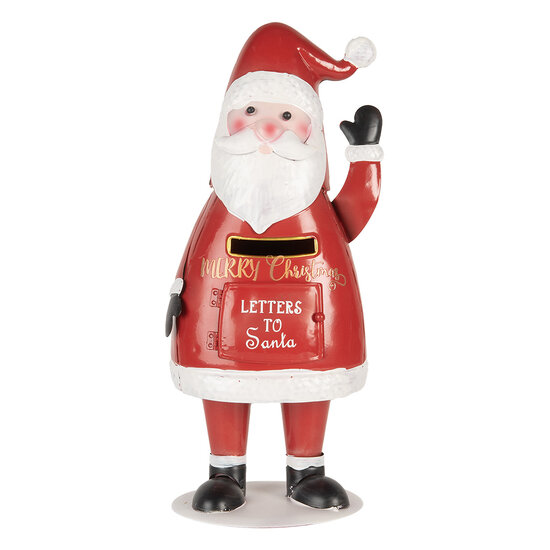 Clayre &amp; Eef   | Brievenbus Rood Wit 16x14x35 cm | 6Y5853