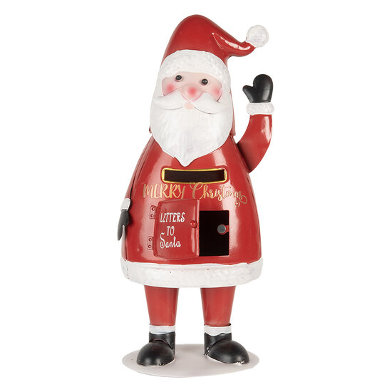 Clayre &amp; Eef   | Brievenbus Rood Wit 16x14x35 cm | 6Y5853