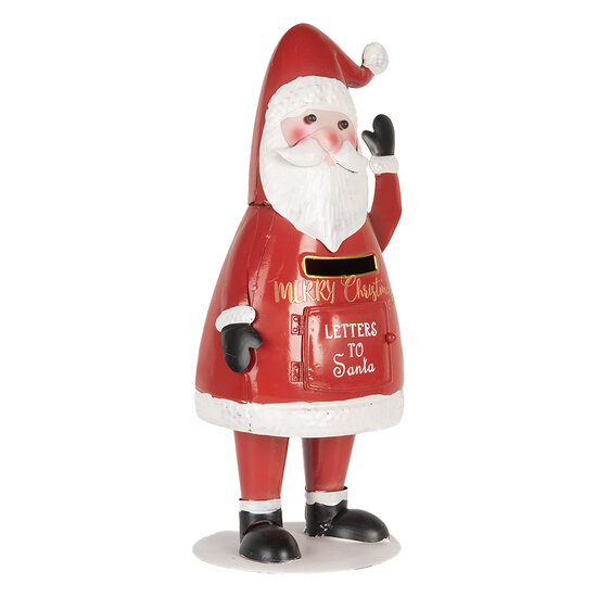 Clayre &amp; Eef   | Brievenbus Rood Wit 16x14x35 cm | 6Y5853