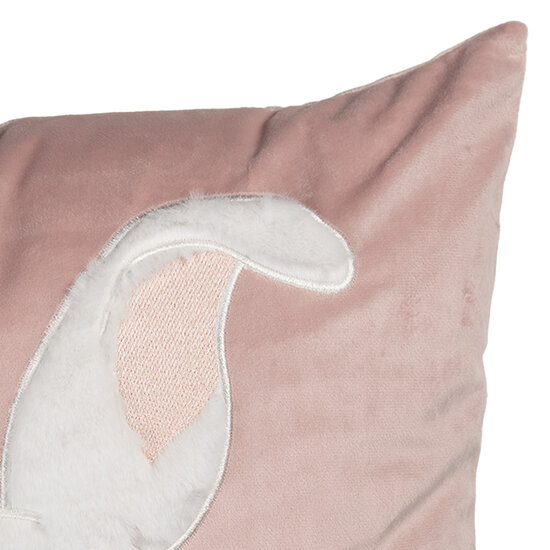 Clayre &amp; Eef   | Kussenhoes Roze Wit 45x45 cm | KT021.399