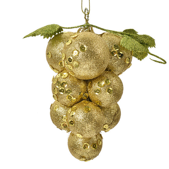 Clayre & Eef | Kerstdecoratie Goudkleurig Groen 10x10x15 cm | 66174