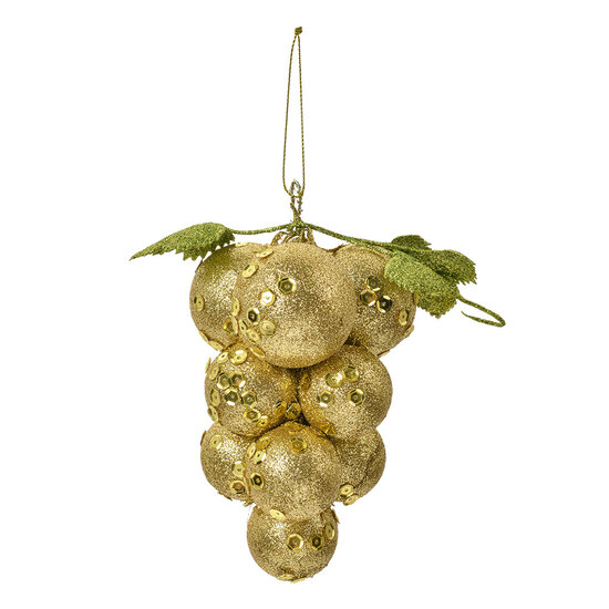 Clayre & Eef | Kerstdecoratie Goudkleurig Groen 10x10x15 cm | 66174