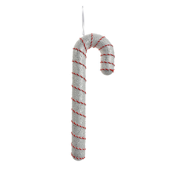 Clayre &amp; Eef   | Decoratie hanger Zuurstok Wit Rood 11x4x33 cm | 66185