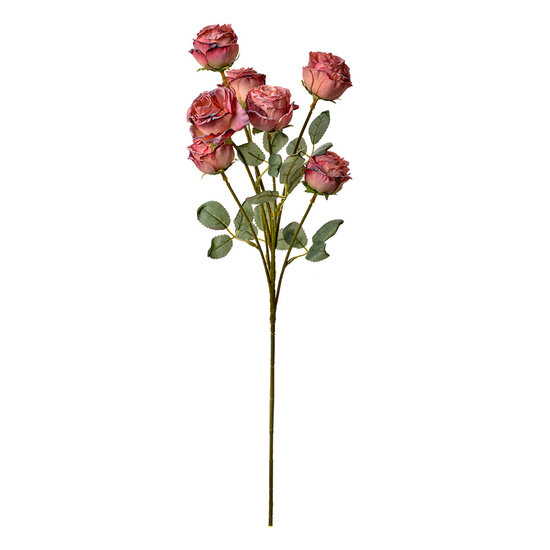Clayre &amp; Eef   | Decoratie tak met bloemen Roze Groen 8x8x55 cm | 6PL0391P