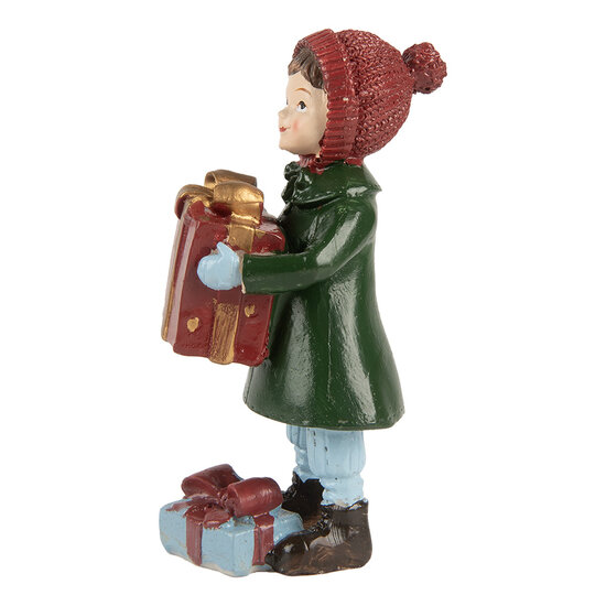 Clayre &amp; Eef   | Kerstdecoratie Kind Groen Rood 5x5x12 cm | 6PR5722