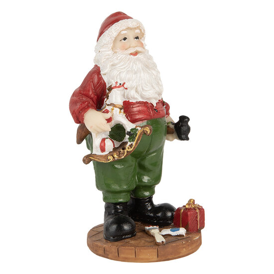 Clayre & Eef | Kerstdecoratie Kerstman Rood Groen 8x6x13 cm | 6PR5724