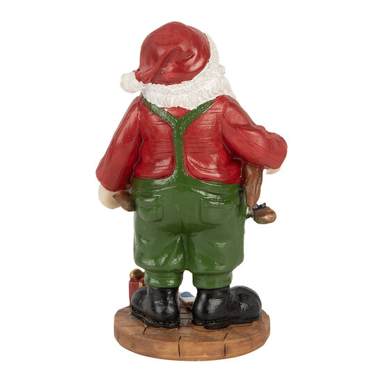 Clayre & Eef | Kerstdecoratie Kerstman Rood Groen 8x6x13 cm | 6PR5724