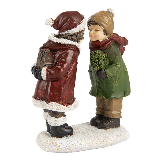 Clayre &amp; Eef   | Kerstdecoratie Kinderen Rood Groen 9x6x12 cm | 6PR5726