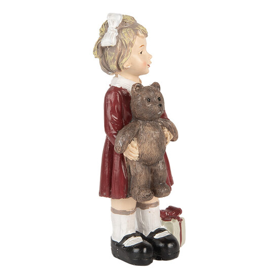 Clayre &amp; Eef   | Kerstdecoratie Kind Rood Bruin 6x4x13 cm | 6PR5728