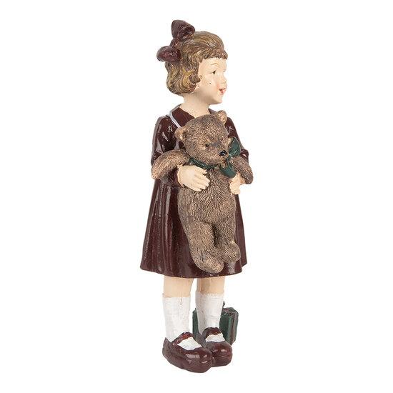 Clayre &amp; Eef   | Kerstdecoratie Kind Bruin Groen 6x5x15 cm | 6PR5729