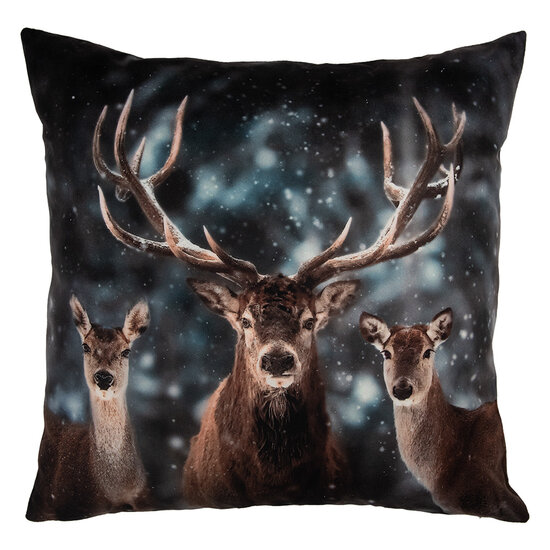 Clayre & Eef | Kussenhoes Grijs Bruin 45x45 cm | KT021.411