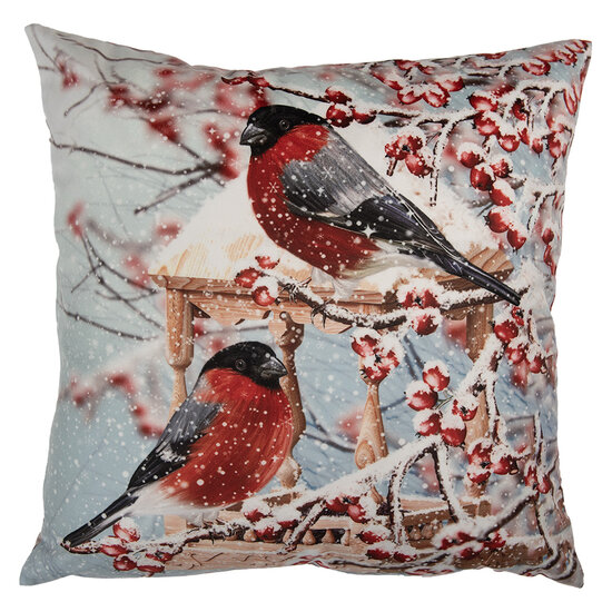 Clayre &amp; Eef   | Kussenhoes Blauw Rood 45x45 cm | KT021.412