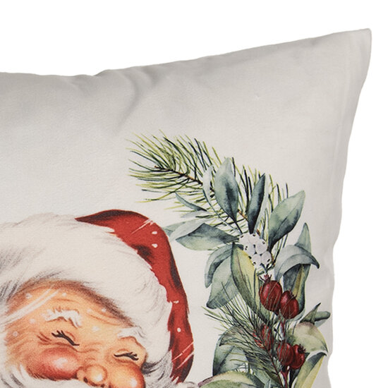 Clayre &amp; Eef   | Kussenhoes Wit Rood 45x45 cm | KT021.420