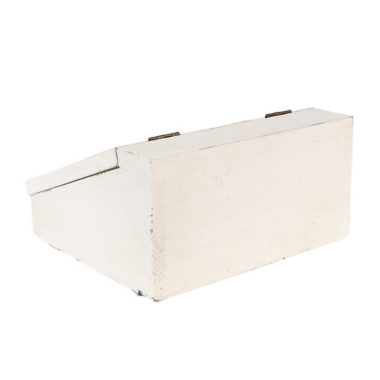 Clayre &amp; Eef   | Theedoos klein Wit 18x16x9 cm | 6H2398