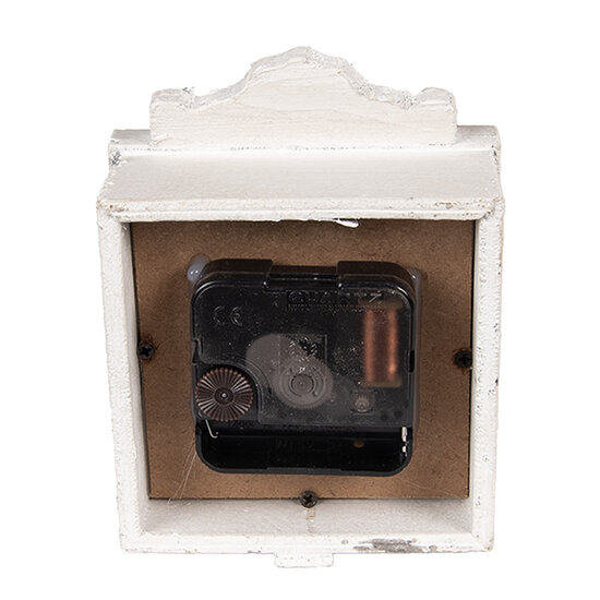 Clayre & Eef | Tafelklok Grijs Beige 10x6x14 cm / 1xAA | 6KL0832