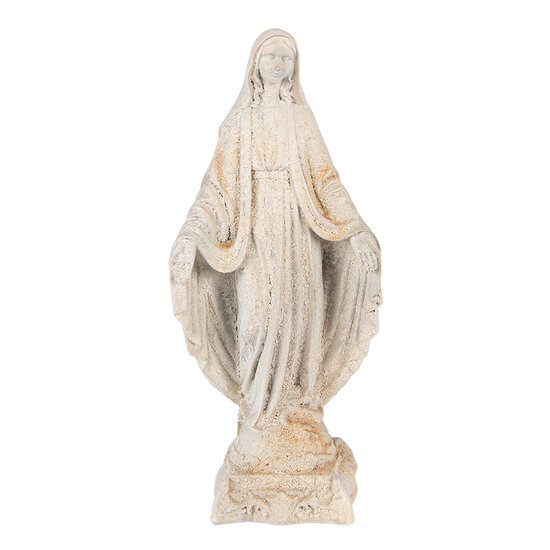 Clayre &amp; Eef   | Kerstdecoratie Beeld Maria Beige Bruin 17x12x41 cm | 6MG0113