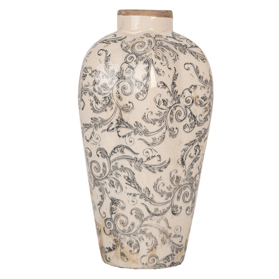 Clayre & Eef | Vaas Beige Grijs ø 17x30 cm | 6CE1934S