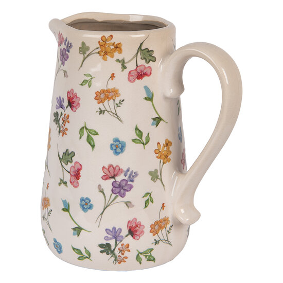 Clayre &amp; Eef   | Decoratieve Schenkkan Beige Roze 21x15x23 cm | 6CECFL0002L